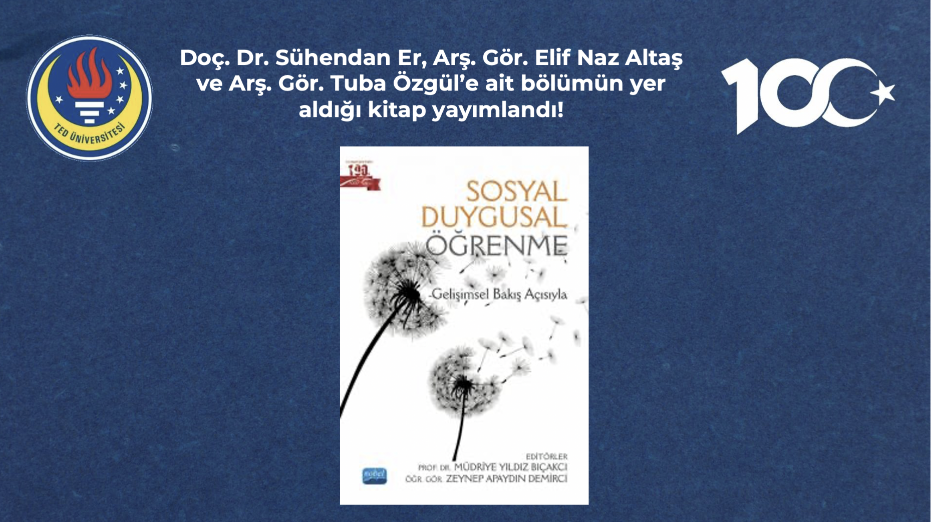 The book with the chapter of Assoc. Prof. Dr. Sühendan Er, Res. Assist. Elif Naz Altaş and Res. Assist. Tuba Özgül has been published!