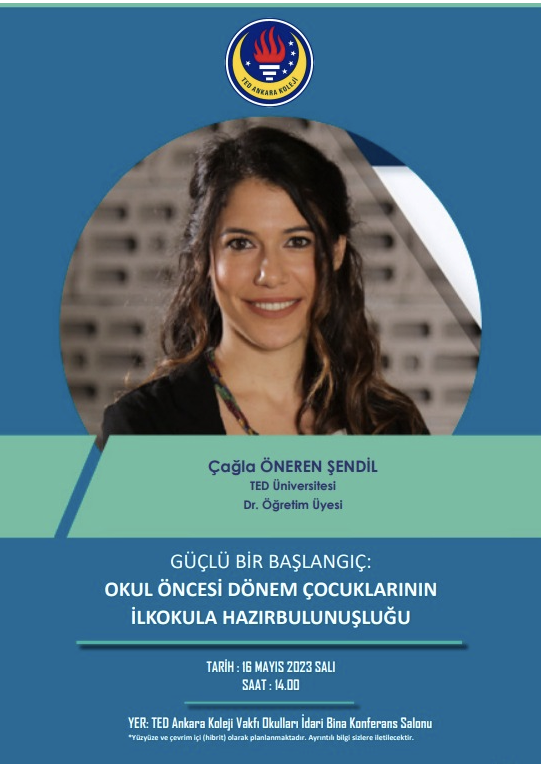 Dr. Çağla Öneren Şendil, gave a seminar at TED Ankara College Kindergarten!