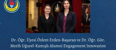 Dr. Öğr. Üyesi Özlem Erden-Başaran ve Dr. Öğr. Gör. Merih Uğurel-Kamışlı Alumni Engagement Innovation Fund ödülünü kazandı! 